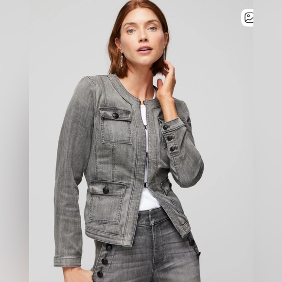 White House Black Market Jackets & Blazers - WHBM Stylist Size 6 Jean Jacket - Worn 1x - See closet for pants.